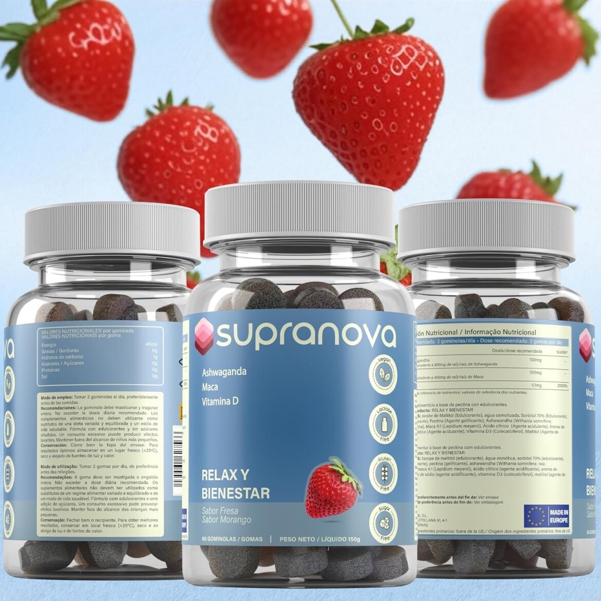 Gominolas de Ashwagandha de Supranova – Alta concentración para controlar el cortisol y el estrés